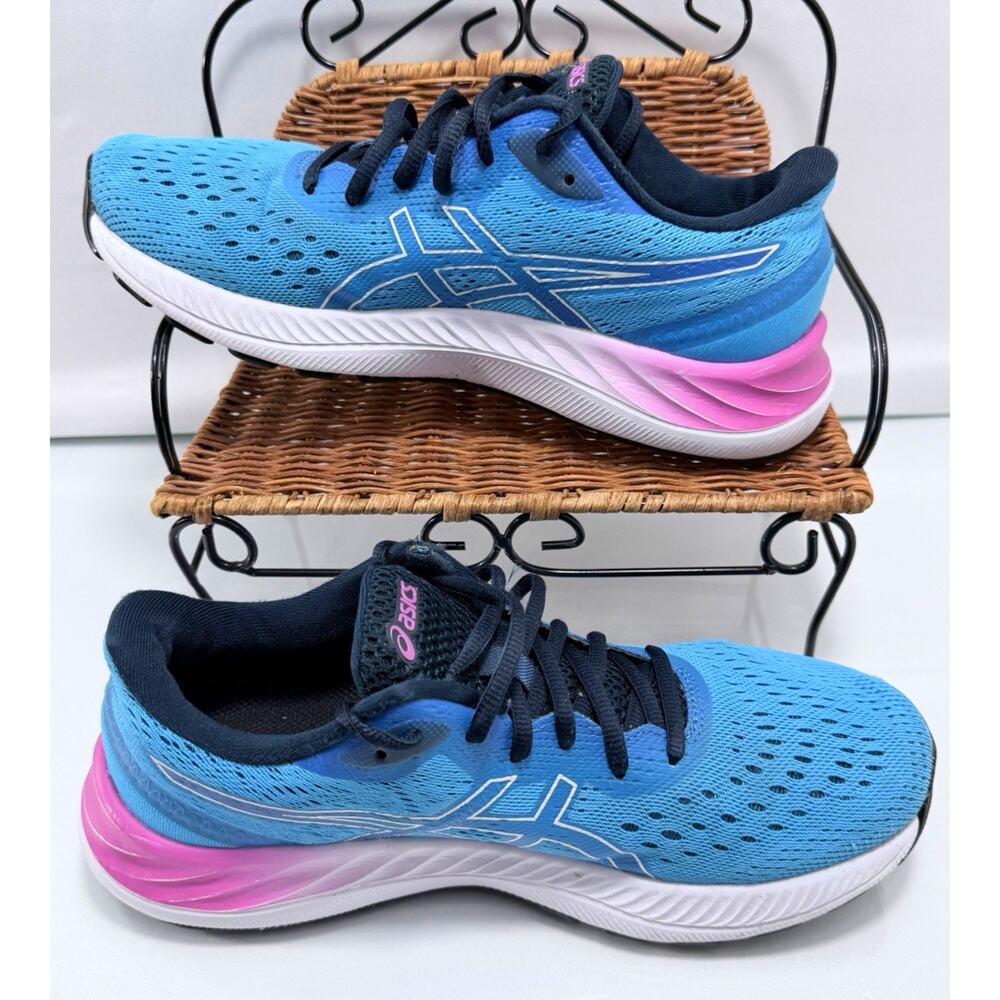 ASICS GT-1000 Women's Running Shoes Size 8.5 Blue Pink Black 25.5cm F131120 - Picture 2 of 10